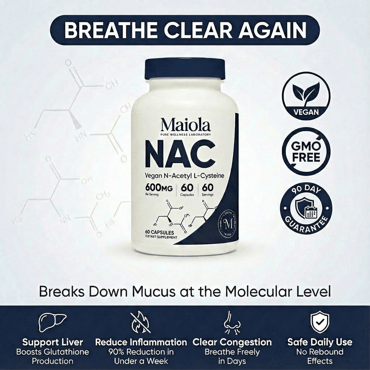 N-Acetyl L-Cysteine (NAC) Capsules | 60 count