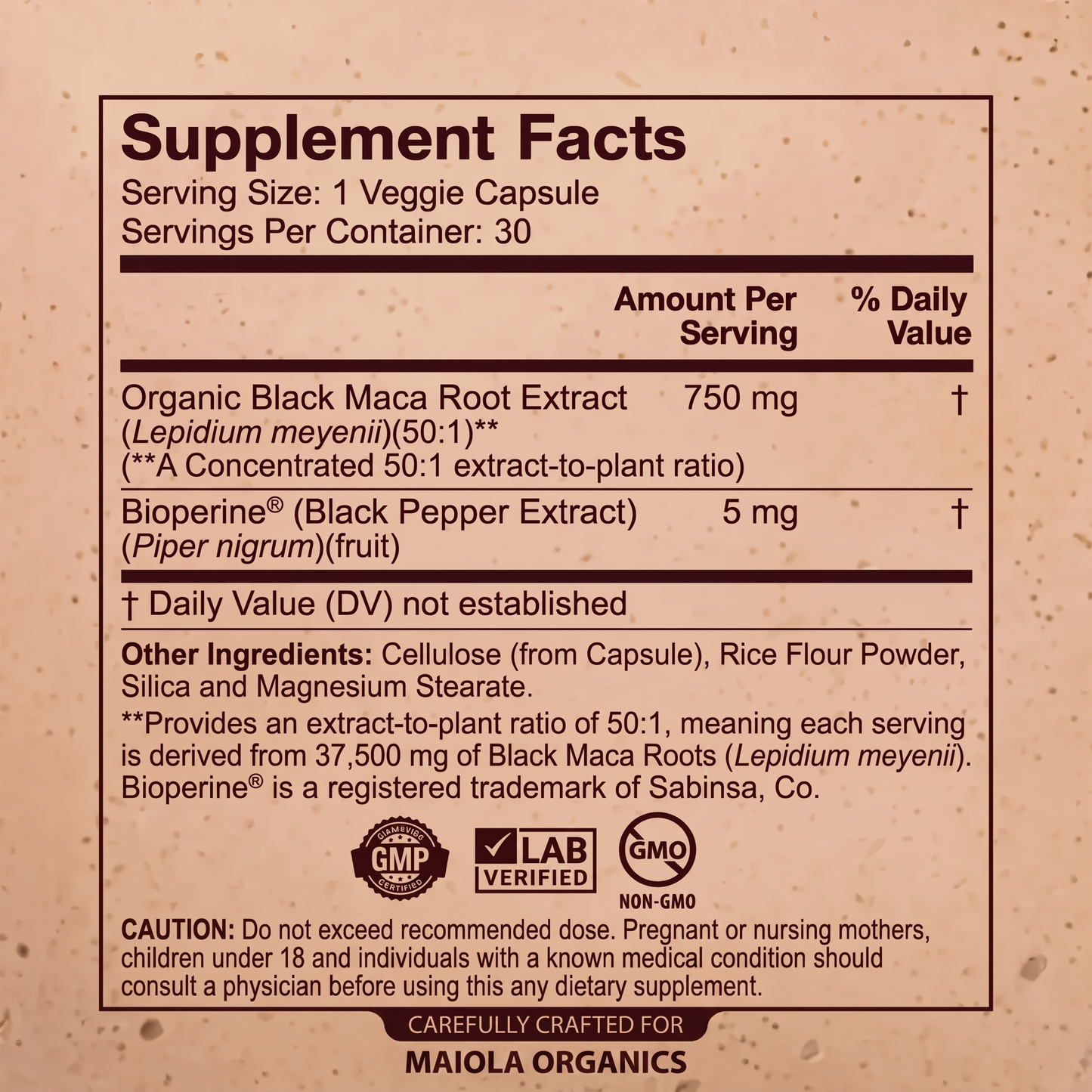 Maiola® Pure Black Maca